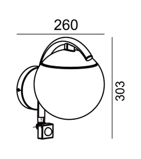Lampu Dinding Aruhan Kaca Bulat Bengkok Parrot HR60671S Lampu Dinding Aruhan Kaca Bulat Bengkok Parrot HR60671S