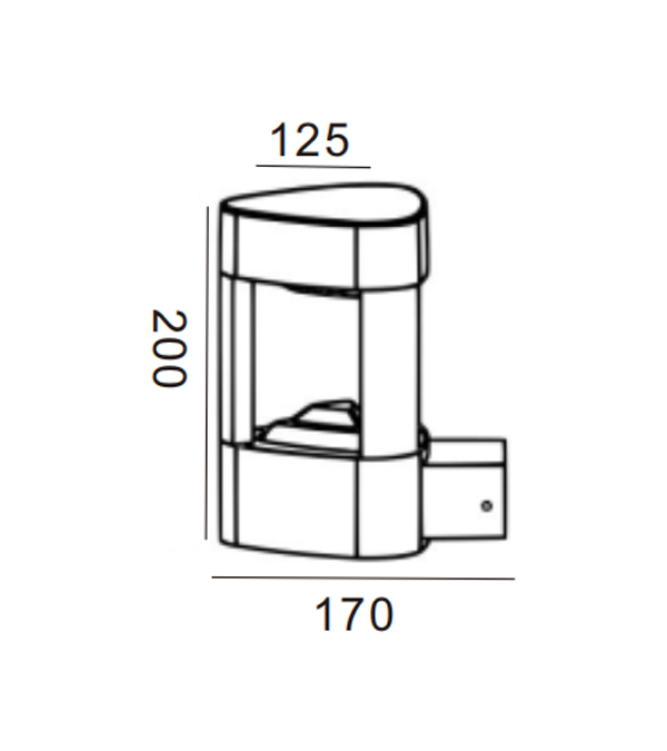 125 Segitiga GX53 Lampu Dinding HR60031 125 Segitiga GX53 Lampu Dinding HR60031