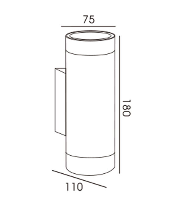 60 Lampu Dinding Dua Arah Tiub Aluminium (Pangkalan Khas AK) HR60254 60 Lampu Dinding Dua Arah Tiub Aluminium (Pangkalan Khas AK) HR60254
