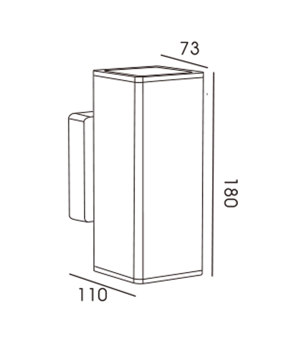 Lampu Dinding Dua Hala Tiub Persegi HR60336 Lampu Dinding Dua Hala Tiub Persegi HR60336