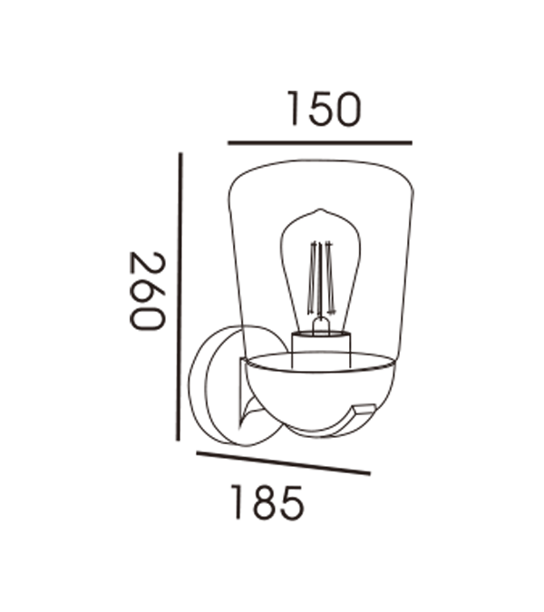 Lampu Dinding Aruhan dengan Penutup Kaca Atas Rata HR60112S Lampu Dinding Aruhan dengan Penutup Kaca Atas Rata HR60112S