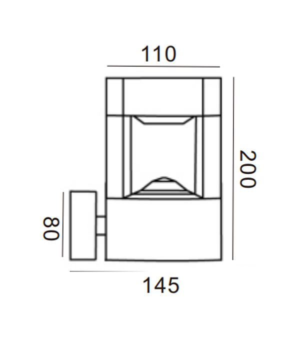 Lampu Dinding 110 Square GX53 HR60032 Lampu Dinding 110 Square GX53 HR60032