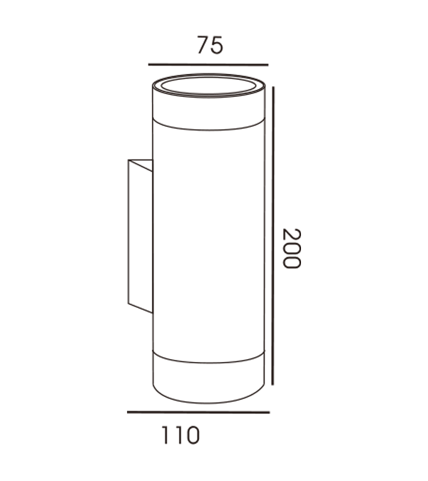75 Lampu Dinding Dua Hala Tiub HR60276 75 Lampu Dinding Dua Hala Tiub HR60276