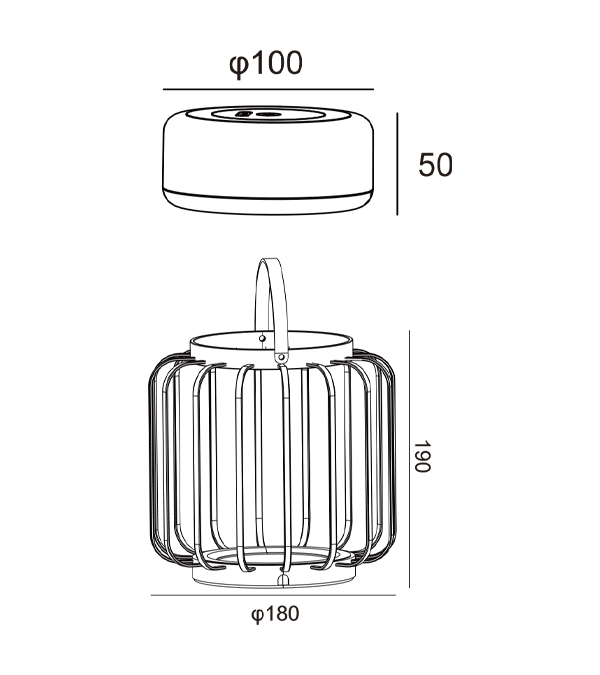 Lampu Pengecas Tanglung Berongga HR95016 Lampu Pengecas Tanglung Berongga HR95016