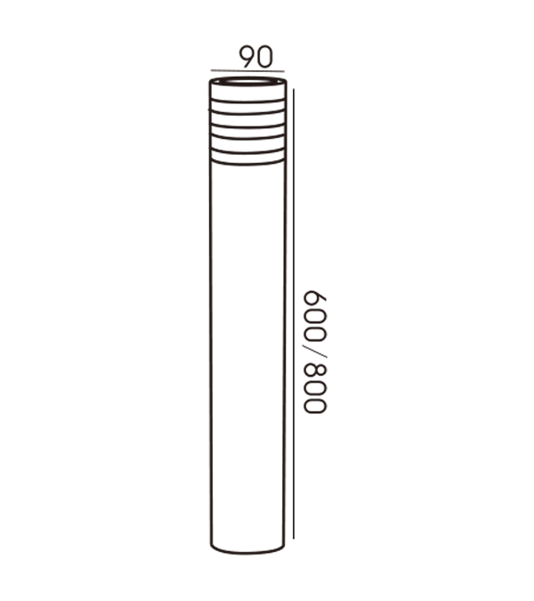 90 Pekeliling Tiga Lapisan Lampu Taman Lutsinar HR60063-800 90 Pekeliling Tiga Lapisan Lampu Taman Lutsinar HR60063-800