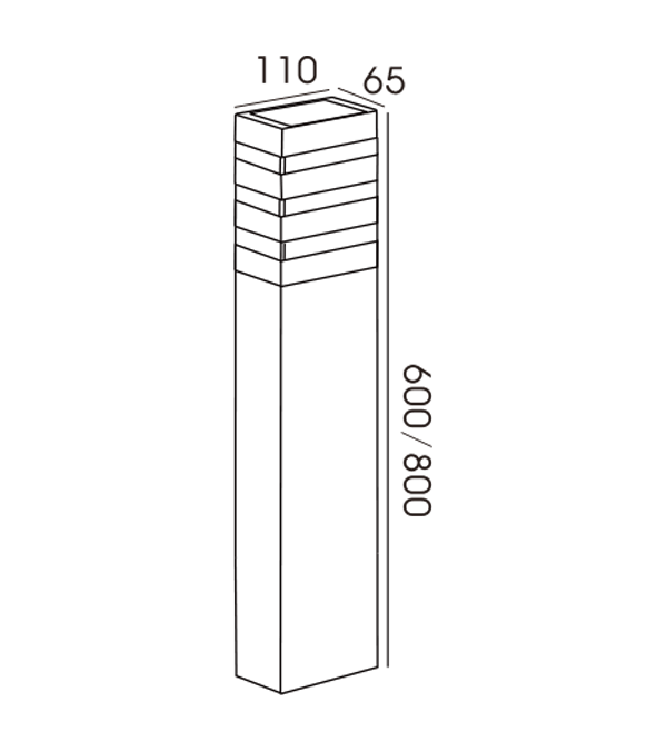 Lampu Taman Lutsinar Tiga Lapisan Persegi 90 HR60064-600 Lampu Taman Lutsinar Tiga Lapisan Persegi 90 HR60064-600