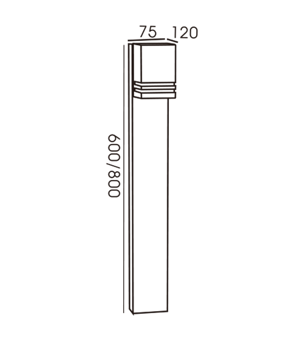 75 Lampu Taman Sehala Telus Hiasan Persegi HR60237-800 75 Lampu Taman Sehala Telus Hiasan Persegi HR60237-800