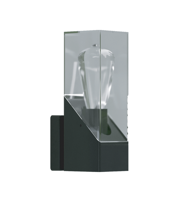 E27 Lampu Dinding PC Kelabu Asap Persegi HR60133 E27 Lampu Dinding PC Kelabu Asap Persegi HR60133