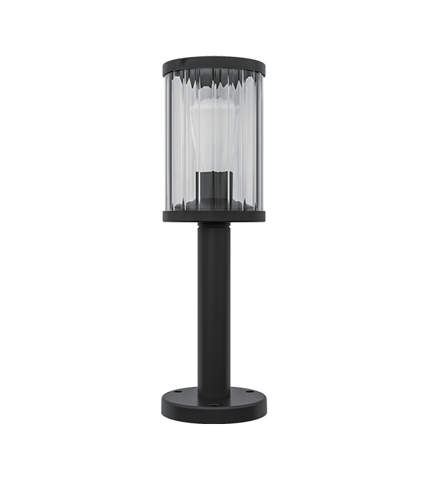 Lampu Taman LED Kaca Berjalur Menegak HR60132-600 Lampu Taman LED Kaca Berjalur Menegak HR60132-600