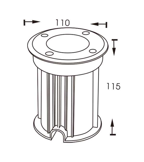 110 Lampu Terkubur Taman HR20025 110 Lampu Terkubur Taman HR20025